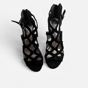 Report Black Strappy Heels